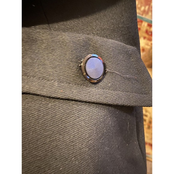 VINTAGE 1970’s Vera Hicks Ernst Strauss Black Skirt Suit Women’s Medium WOW! - Picture 6 of 16